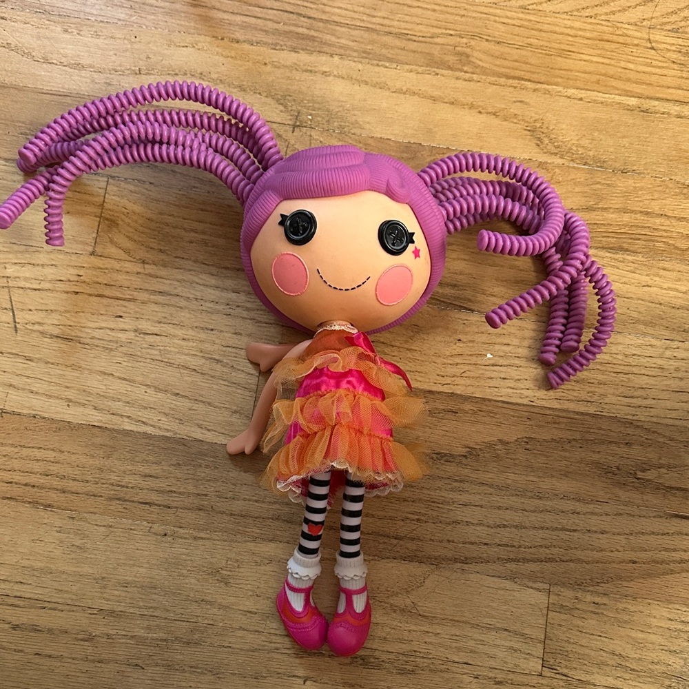 Pink and Orange Doll with Curly Hair